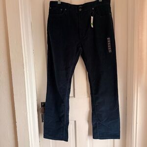 Lands’ End Men's Dark Navy Corduroy Pants - Classic Straight Fit 38 x 30 NWT